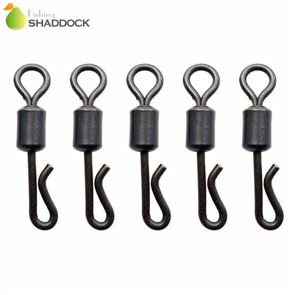 100pcs matte black rolling quick change swivels rigs long body q-shaped swing snap connector carp fishing accessories242g
100pcs matte black rolling quick change swivels rigs long body q-shaped swing snap connector carp fishing accessories242g