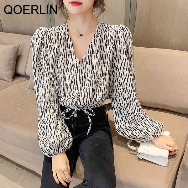 qoerlin spring french big puff sleeve leopard vneck chiffon shirt long sleeve elastic waist blouse singlebreasted blusa 210412, White
qoerlin spring french big puff sleeve leopard vneck chiffon shirt long sleeve elastic waist blouse singlebreasted blusa 210412, White