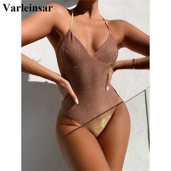 s - xl new v neck high cut one piece swimsuit women swimwear female bather shiny glitter sparkling bathing suit swim v2631, White;black
s - xl new v neck high cut one piece swimsuit women swimwear female bather shiny glitter sparkling bathing suit swim v2631, White;black