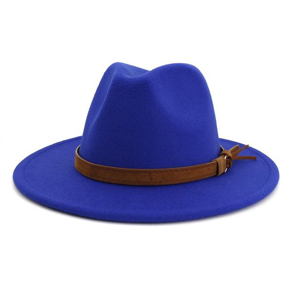 women's felt fedora hat wide brim belt buckle classic panama ogb137 caps for lady fashion cap spring and summer, Blue;gray
women's felt fedora hat wide brim belt buckle classic panama ogb137 caps for lady fashion cap spring and summer, Blue;gray