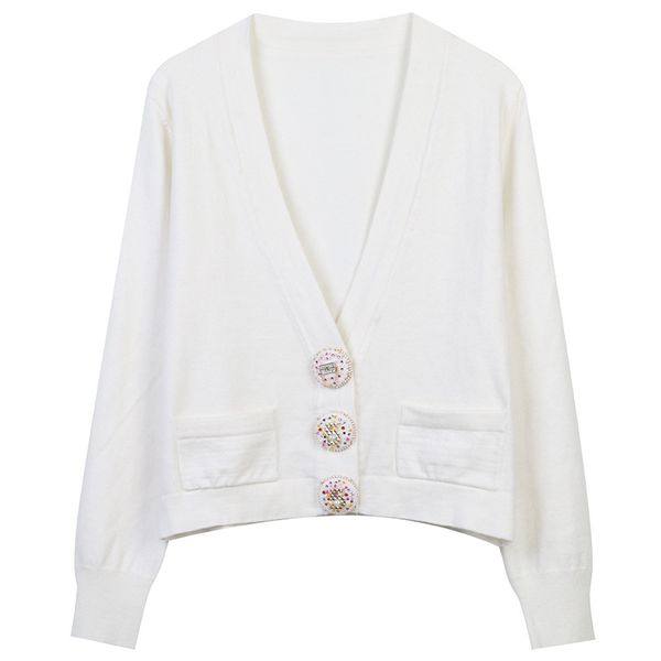 611 2022 milan runway autumn brand same style sweater long sleeve v neck black white cardigan fashion clothes womens mingmei, White;black
611 2022 milan runway autumn brand same style sweater long sleeve v neck black white cardigan fashion clothes womens mingmei, White;black