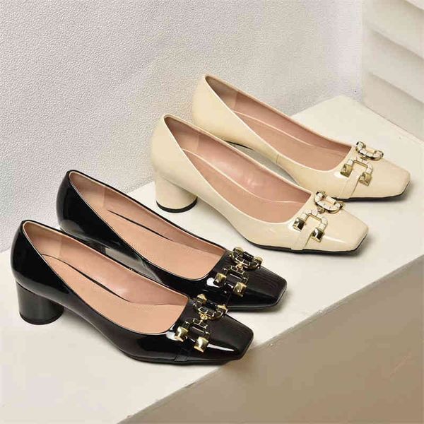 sandals shallow mouth thin heel square head single shoes women's metal buckle low french patent leather high s, Black
sandals shallow mouth thin heel square head single shoes women's metal buckle low french patent leather high s, Black