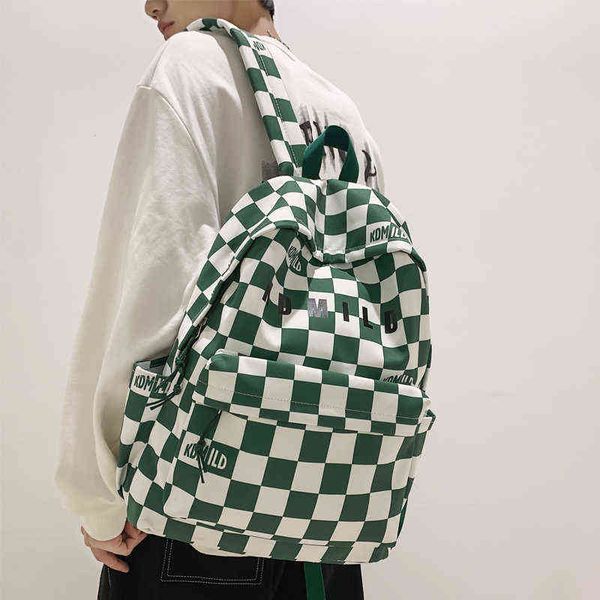 dcimor fashion plaid women backpack men cool nylon travel bag letter printing schoolbag college girls kawaii bookbag boys aa220316
dcimor fashion plaid women backpack men cool nylon travel bag letter printing schoolbag college girls kawaii bookbag boys aa220316