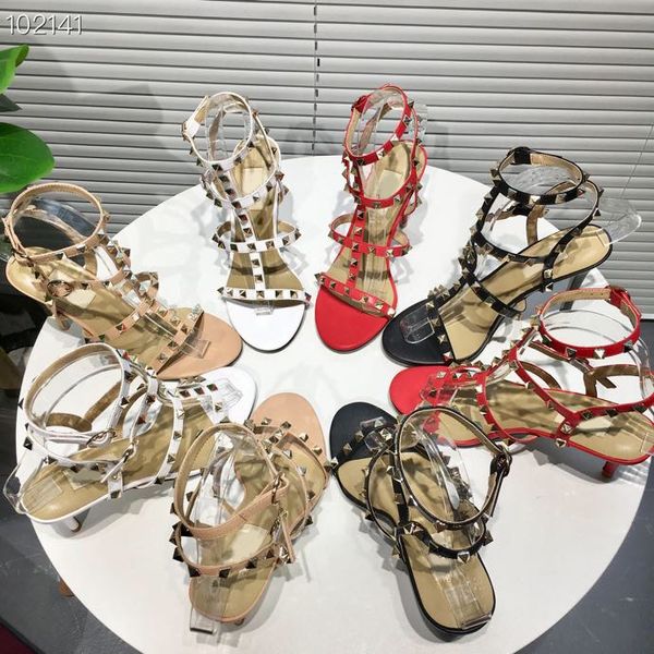 women designers high heel dress shoes ankle strap roman stud sandal rivets gold stiletto chunky heels pointed open toes genuine leather size, Black
women designers high heel dress shoes ankle strap roman stud sandal rivets gold stiletto chunky heels pointed open toes genuine leather size, Black