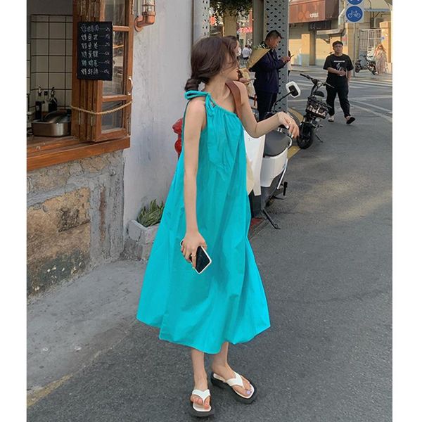 casual dresses korean style asymmetrical sleeveless women summer dress fashion solid pullover belt inclined shoulder long female, Black;gray
casual dresses korean style asymmetrical sleeveless women summer dress fashion solid pullover belt inclined shoulder long female, Black;gray