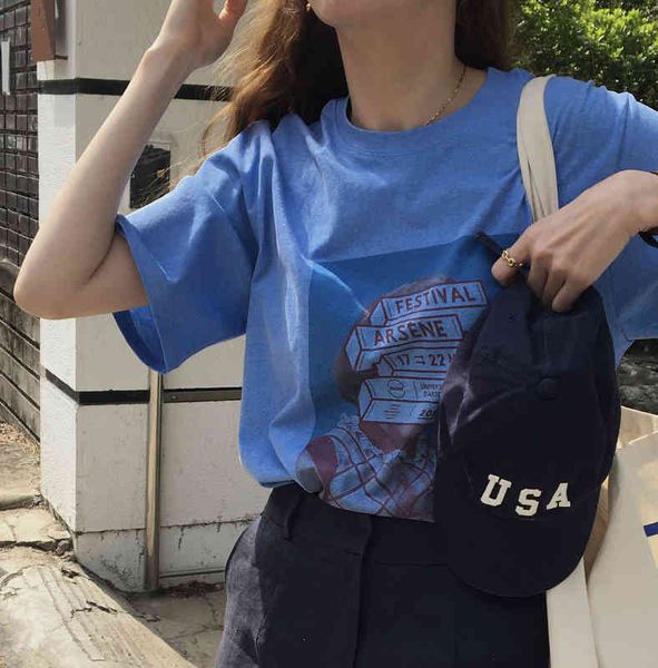 women's t-shirt now h summer south korea dongdamen printing loose slim casual round neck medium long short sleeve t-shirt women zg1g, White
women's t-shirt now h summer south korea dongdamen printing loose slim casual round neck medium long short sleeve t-shirt women zg1g, White
