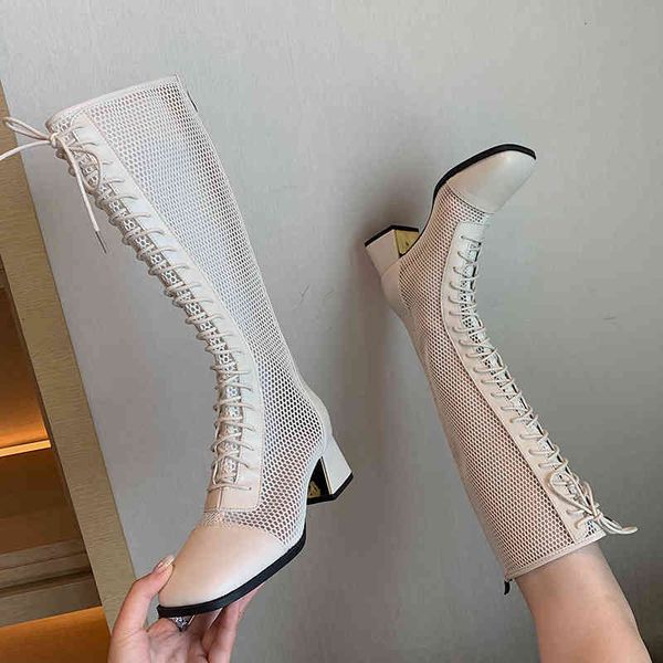 boots hollow out breathable high-heeled boots women's summer thin thick heel binding rope rear zipper high tube mesh cool t2rz, Black
boots hollow out breathable high-heeled boots women's summer thin thick heel binding rope rear zipper high tube mesh cool t2rz, Black