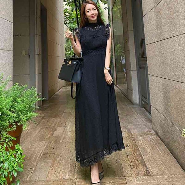 summer fashion maxi dresses womens hollow out lace patchwork ruffles sleeveless vintage black chiffon elegant party dress 210526, Black;gray
summer fashion maxi dresses womens hollow out lace patchwork ruffles sleeveless vintage black chiffon elegant party dress 210526, Black;gray