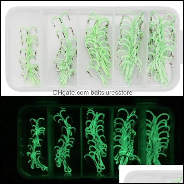 fishing hooks sports outdoors 50pcs/1box 10-2 luminous triple anchor hook high carbon steel barbed fishhooks carp pesca accessories drop d
fishing hooks sports outdoors 50pcs/1box 10-2 luminous triple anchor hook high carbon steel barbed fishhooks carp pesca accessories drop d