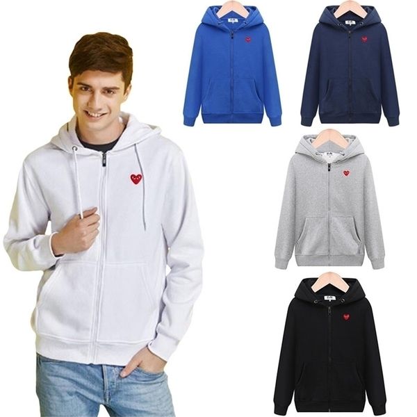 men women hoodie cotton heart eye embroidered zipper pocket fleece thick couple autumn winter casual jacket 220813, Black
men women hoodie cotton heart eye embroidered zipper pocket fleece thick couple autumn winter casual jacket 220813, Black