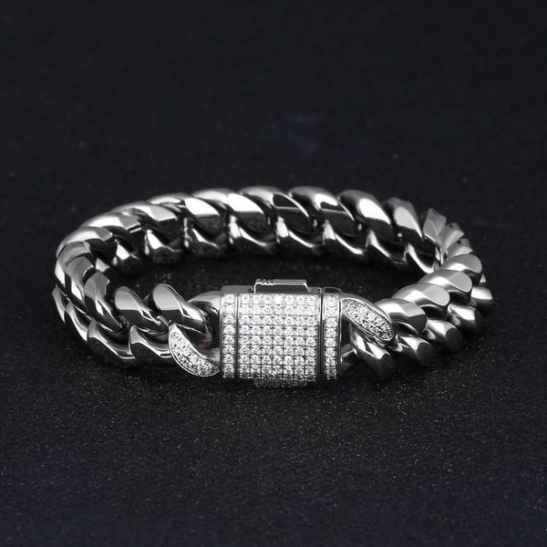 krkc12mm titanium steel smooth cuban chain with diamond button head men's hip hop bracelet exaggerated bracelet, Golden;silver
krkc12mm titanium steel smooth cuban chain with diamond button head men's hip hop bracelet exaggerated bracelet, Golden;silver