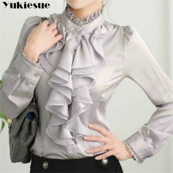 summer women s shirt blouse for women blusas ruffles offical womens and blouses chiffon shirts woman plus size 210412, White
summer women s shirt blouse for women blusas ruffles offical womens and blouses chiffon shirts woman plus size 210412, White