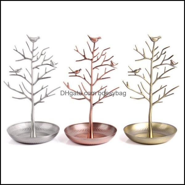 jewelry pouches bags packaging display bird tree stand earring necklace rack holder drop delivery 2021 bnqu0, Pink;blue