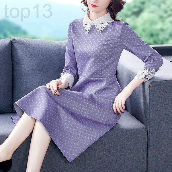 casual dresses designer wave point dress female 2021 new autumn winter purple doll collar celebrity temperament long sleeved skirt p3m9, Black;gray
casual dresses designer wave point dress female 2021 new autumn winter purple doll collar celebrity temperament long sleeved skirt p3m9, Black;gray