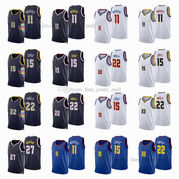 printed city basketball jerseys 15 nikola 11 monte jokic morris 27 jamal 22 zeke murray nnaji jersey color white blue black, Black;red
printed city basketball jerseys 15 nikola 11 monte jokic morris 27 jamal 22 zeke murray nnaji jersey color white blue black, Black;red