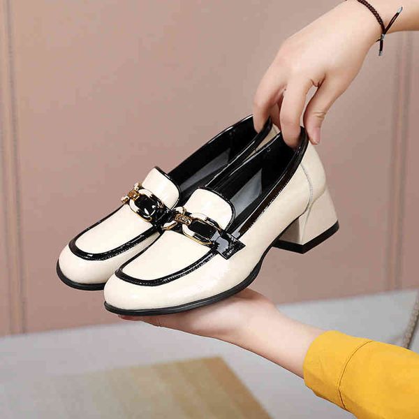 dress shoes spring lefu shoes women's thick heel metal buckle square head simple middle college style patent leather single large and a, Black
dress shoes spring lefu shoes women's thick heel metal buckle square head simple middle college style patent leather single large and a, Black