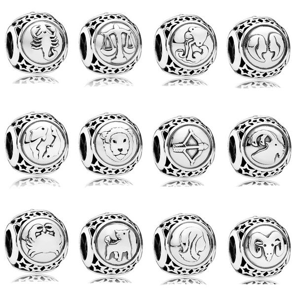 925 sterling silver beaded 12 zodiac horoscope constellation animal markers fit pandora bracelets with original box ladies self-matching bra, Black
925 sterling silver beaded 12 zodiac horoscope constellation animal markers fit pandora bracelets with original box ladies self-matching bra, Black