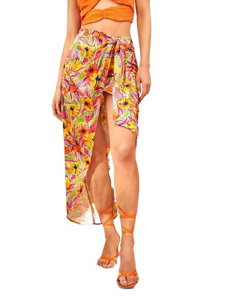 floral print knot side wrap skirt n8xo#, Black
floral print knot side wrap skirt n8xo#, Black