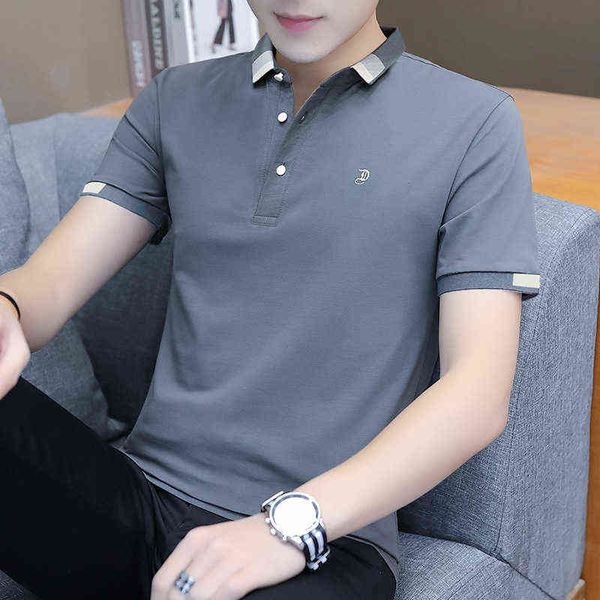 polo shirt men's short sleeve leading t-shirt high end new business leisure trend men's shirt collar summer sky clothes, White;black
polo shirt men's short sleeve leading t-shirt high end new business leisure trend men's shirt collar summer sky clothes, White;black