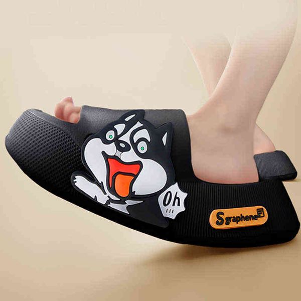 slipper summer men slippers cute dog sticker thick sole soft women sandals bathroom beach indoor outdoor slides cool cloud 0729, Black
slipper summer men slippers cute dog sticker thick sole soft women sandals bathroom beach indoor outdoor slides cool cloud 0729, Black