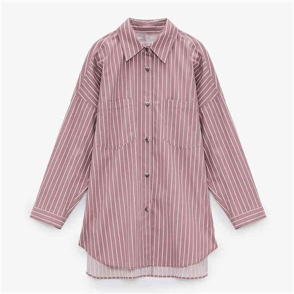 oversize stripe shirt women lapel collar long sleeve roomy shirts woman chic front patch pocket asymmetry hem 210524, White
oversize stripe shirt women lapel collar long sleeve roomy shirts woman chic front patch pocket asymmetry hem 210524, White
