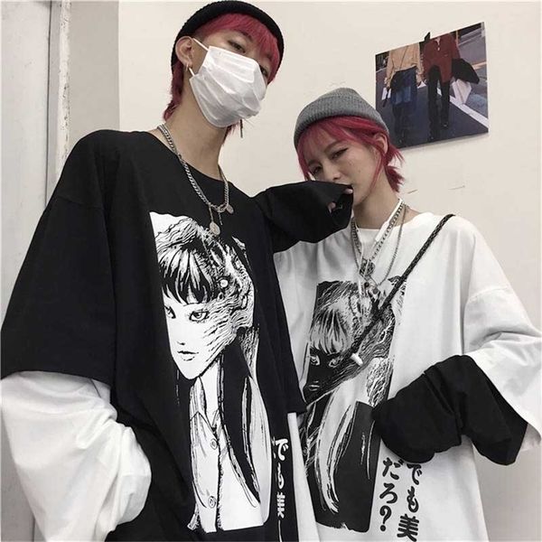 nicemix harajuku t-shirt women fake 2 pieces print japanese fujiang horror comics long sleeve shirt women vetement femme 210312, White
nicemix harajuku t-shirt women fake 2 pieces print japanese fujiang horror comics long sleeve shirt women vetement femme 210312, White
