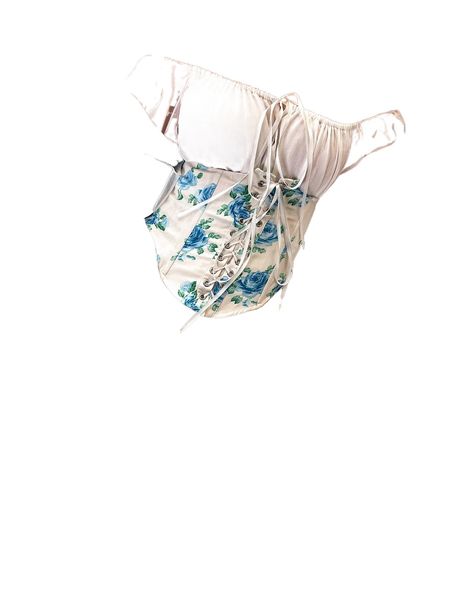 off shoulder knot front chiffon dress & floral print grommet lace up corset 18xm#, White
off shoulder knot front chiffon dress & floral print grommet lace up corset 18xm#, White
