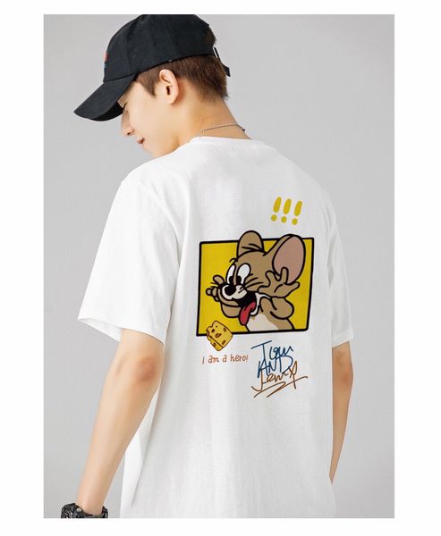 fashion designer designed large print short sleeve t-shirt men's and women's cartoon pattern is not easy to pilling casual sports, White
fashion designer designed large print short sleeve t-shirt men's and women's cartoon pattern is not easy to pilling casual sports, White
