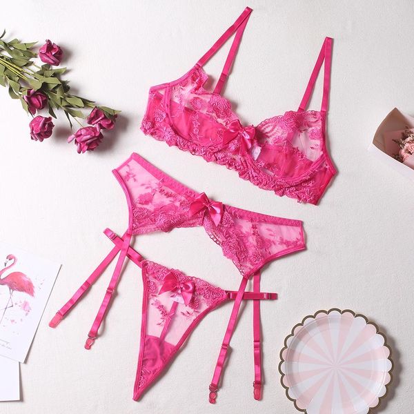 floral embroidery bras set lingerie women thin push up bra garters thong 3 piece see through pink underwear, Red;black
floral embroidery bras set lingerie women thin push up bra garters thong 3 piece see through pink underwear, Red;black