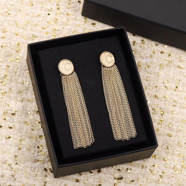 2022 charm drop earring with tassel shape in 18k gold plated for women wedding jewelry gift have box stamp ps4047a, Golden
2022 charm drop earring with tassel shape in 18k gold plated for women wedding jewelry gift have box stamp ps4047a, Golden