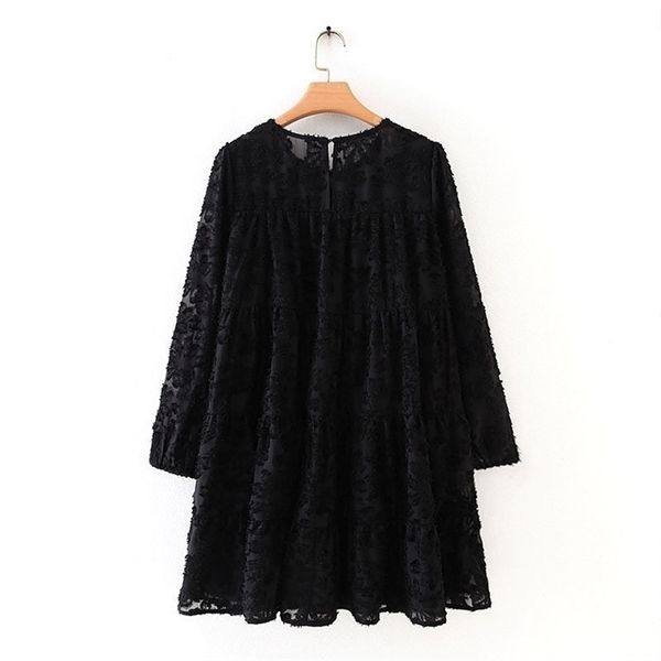 women high street texture pattern black casual loose mini dress autumn ladies lantern sleeve vestidos chic ruffle dresses ds2950 210322, Black;gray
women high street texture pattern black casual loose mini dress autumn ladies lantern sleeve vestidos chic ruffle dresses ds2950 210322, Black;gray