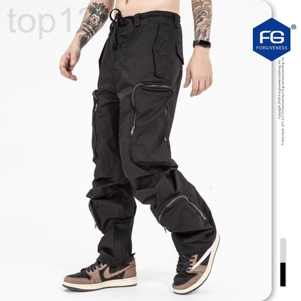 men's pants designer fg menswear 2020 autumn and winter new fashion brand used multi zipper three-dimensional loose multi pocket overal, Black
men's pants designer fg menswear 2020 autumn and winter new fashion brand used multi zipper three-dimensional loose multi pocket overal, Black