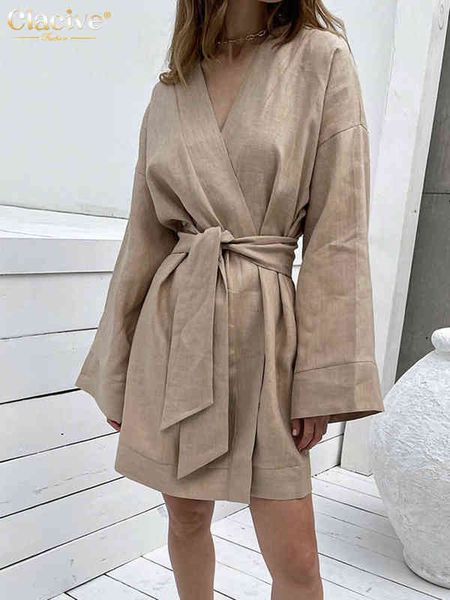 clacive fashion kahki linen dress lady elegant lace-up long sleeve mini dress vintage sashes holiday dresses for women 2022 robe t220804, Black;gray
clacive fashion kahki linen dress lady elegant lace-up long sleeve mini dress vintage sashes holiday dresses for women 2022 robe t220804, Black;gray