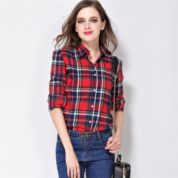 women shirt blouses plus size spring flannel cotton long sleeve plaid shirt casual female loose college style 210226, White
women shirt blouses plus size spring flannel cotton long sleeve plaid shirt casual female loose college style 210226, White