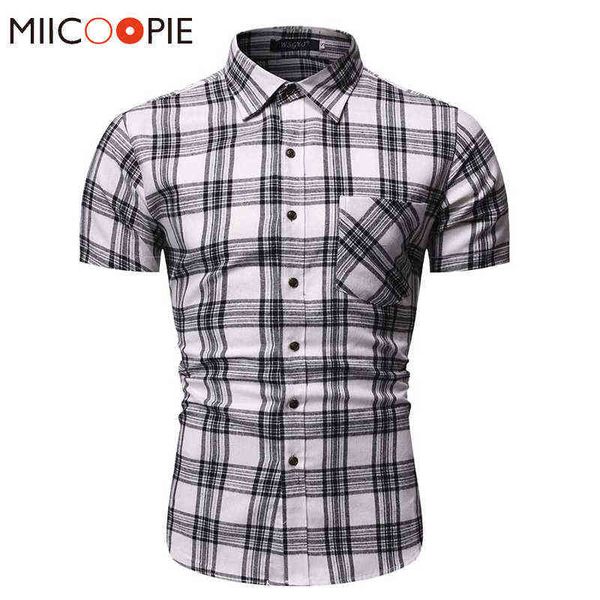 plaid shirt men short sleeves white black print button down business casual camisa masculina summer workwear mens fashion shirts y220411
plaid shirt men short sleeves white black print button down business casual camisa masculina summer workwear mens fashion shirts y220411
