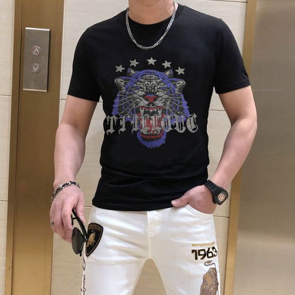 rhinestone men's t-shirts good quality soft cotton 4xl size fashion cool tees tshirts 005, White;black
rhinestone men's t-shirts good quality soft cotton 4xl size fashion cool tees tshirts 005, White;black