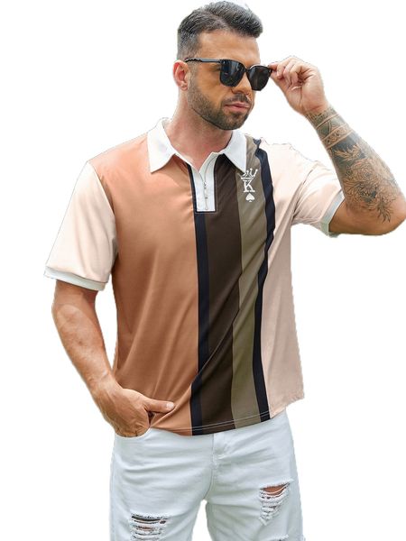 extended sizes men crown & playing card print colorblock polo shirt r3qr#, White;black
extended sizes men crown & playing card print colorblock polo shirt r3qr#, White;black