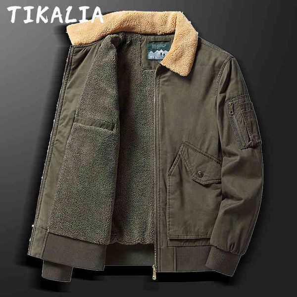bomber jacket men turndown fur collar fleece lined jacket men military autumn winter jacket fashion clothing men streetwear y220803, Black;brown
bomber jacket men turndown fur collar fleece lined jacket men military autumn winter jacket fashion clothing men streetwear y220803, Black;brown