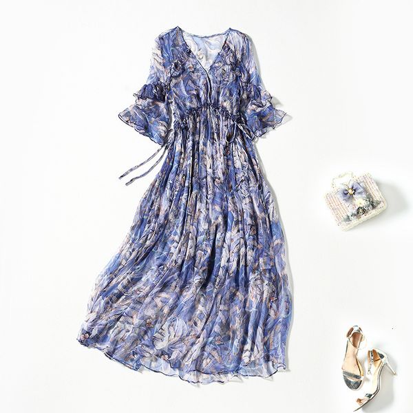 casual dresses summer women's printed silk dress ruffled fairy skirt mulberry shun yu two-piece set medium length ge1m, Black;gray
casual dresses summer women's printed silk dress ruffled fairy skirt mulberry shun yu two-piece set medium length ge1m, Black;gray