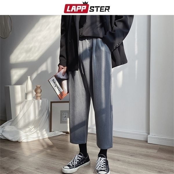 lappster mens korean fashions solid pants men casual ankel length harajuku suit pants joggers vintage black sweatpants 201128
lappster mens korean fashions solid pants men casual ankel length harajuku suit pants joggers vintage black sweatpants 201128