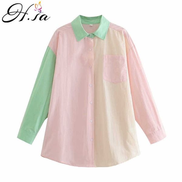 hsa women summer spring long sleeve blouse and turn down collar colorful patchwork shirts chic streetwear loose blusa 210716, White
hsa women summer spring long sleeve blouse and turn down collar colorful patchwork shirts chic streetwear loose blusa 210716, White