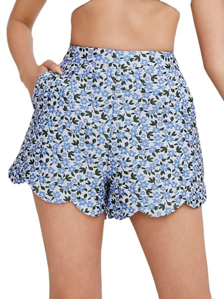 ditsy floral scallop edge shorts s3fd#, White;black
ditsy floral scallop edge shorts s3fd#, White;black