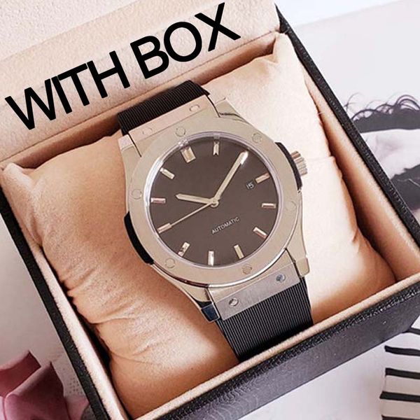 mens watch 42mm dial rubber strap automatic watches folding clasp mechanical movement stainless steel luxury waterproof wristwatch reloj de, Slivery;brown
mens watch 42mm dial rubber strap automatic watches folding clasp mechanical movement stainless steel luxury waterproof wristwatch reloj de, Slivery;brown