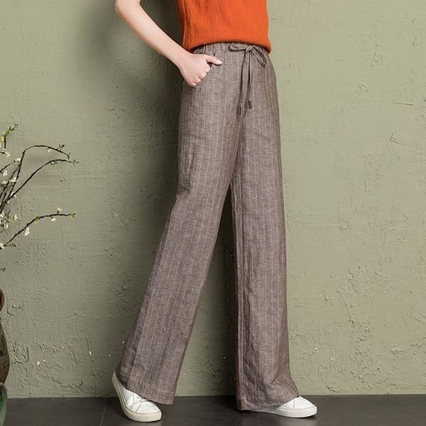 cotton linen wide leg pant summer striped breathable plus size harajuku gothic trouser palazzo pants y200114, Black;white
cotton linen wide leg pant summer striped breathable plus size harajuku gothic trouser palazzo pants y200114, Black;white