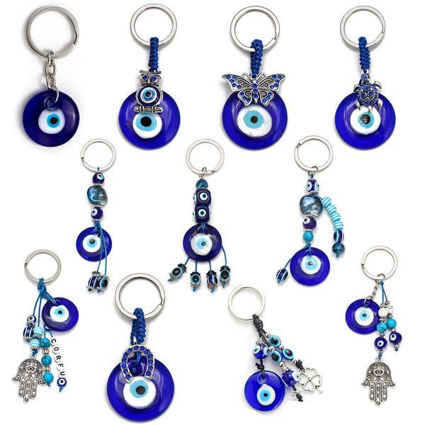 keychains turkish lucky blue evil eye glass keychain owl tortoise butterfly hamsa pendant charms bag car key chain ring for women men gift, Silver
keychains turkish lucky blue evil eye glass keychain owl tortoise butterfly hamsa pendant charms bag car key chain ring for women men gift, Silver