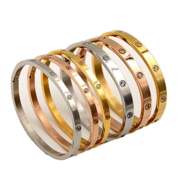 Women Lovers Bracelet Silver Gold Bangles Men Luxury designer Jewelry titanium steel couple simple bolt driver nail screw 10 diamond custom cuff bracelets
Women Lovers Bracelet Silver Gold Bangles Men Luxury designer Jewelry titanium steel couple simple bolt driver nail screw 10 diamond custom cuff bracelets