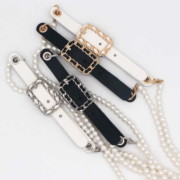 2022 elling classic luxury belts fashion pearl chain dress accessories waistband thin women's belt for girl, Black;brown
2022 elling classic luxury belts fashion pearl chain dress accessories waistband thin women's belt for girl, Black;brown