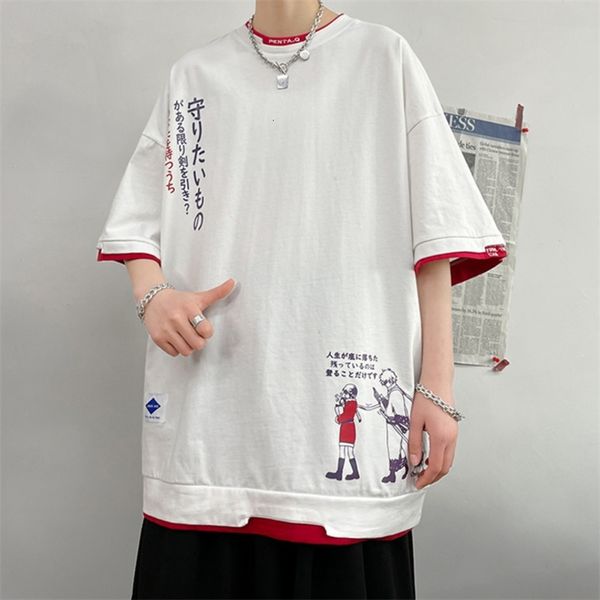 hybskr anime fake two pieces men t shirts short sleeve oversized crew neck male tees japanese style casual summer t-shirts 220509, White;black
hybskr anime fake two pieces men t shirts short sleeve oversized crew neck male tees japanese style casual summer t-shirts 220509, White;black