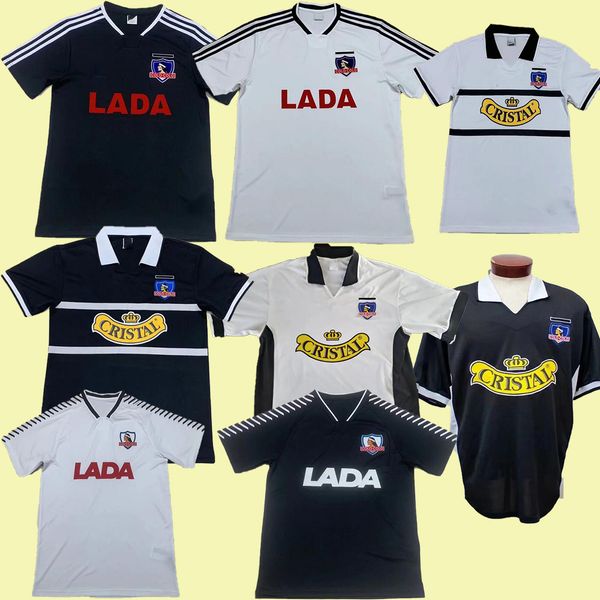 91 92 96 99 colo colo retro soccer jersey cup shirt angel fernrndez vidrl lerl home white away black short sleeve football jerseys, Black;yellow
91 92 96 99 colo colo retro soccer jersey cup shirt angel fernrndez vidrl lerl home white away black short sleeve football jerseys, Black;yellow