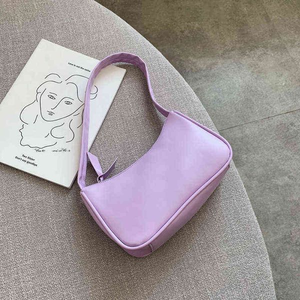 2022 new soft pu leather women's handbags purple underarm bag retro solid color ladies fashion design girls small shoulder bags y220527
2022 new soft pu leather women's handbags purple underarm bag retro solid color ladies fashion design girls small shoulder bags y220527